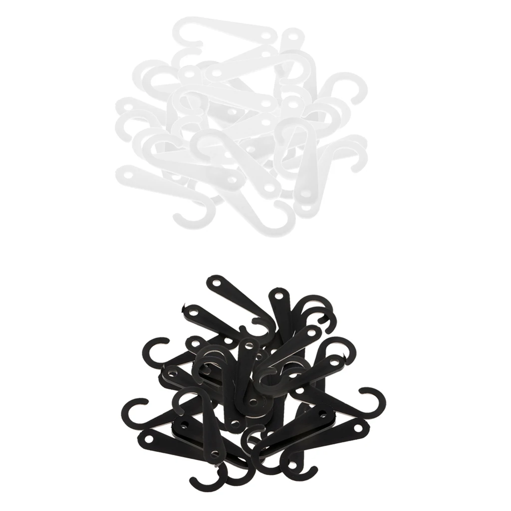 100 Pieces 45mm Plastic J Shape Hook for Socks Towels Gloves T-Shirts Hanging Display