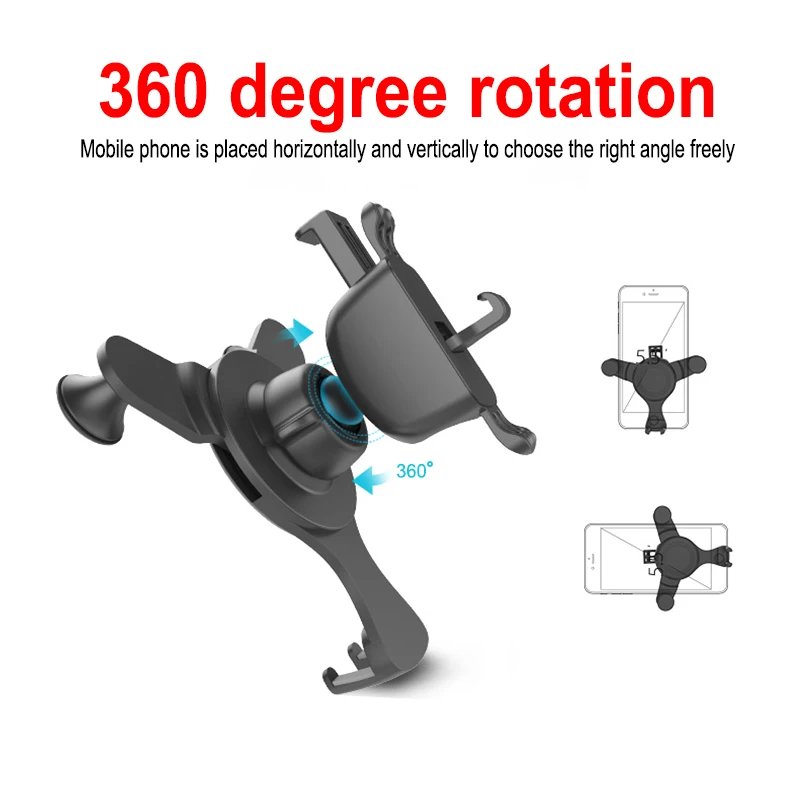 

Smart Car Phone Holder for Phone In Car Gravity Universal Mobile Car Phone Stand Holder Air Vent Cell Phone Holder Clip