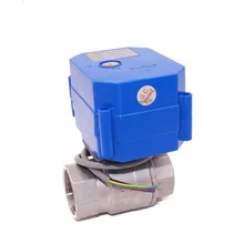 CWX-60P 4nm 8s SS304 BSP NPT неполнопроходной женский ACDC9-24V CR01 CR02 CR03 CR04 CR05 DN15 DN20 DN25 Электрический шаровой кран для воды