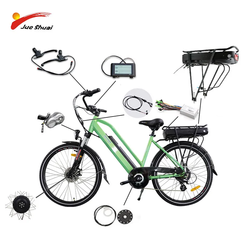 Sale 20" 26" 700C(28") Electric Bike Kit for 48V 500W Front Motor Wheel ebike Kit With LG 48V Lithium Battery bicicleta electrica 1