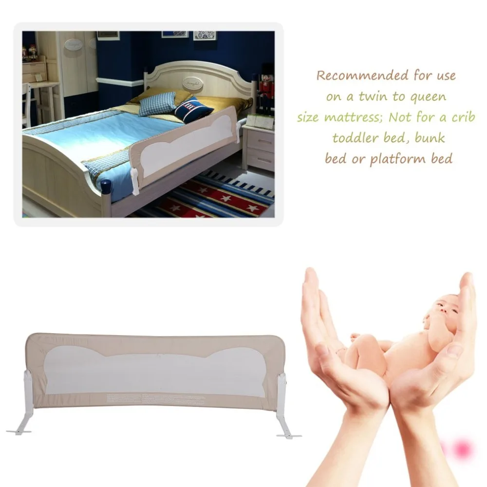 

Folding 120*42cm Stable Baby Toddler Guardrail Guard Bar Safety Sleeping Infant Child Bed Side Protective Fence Organizer