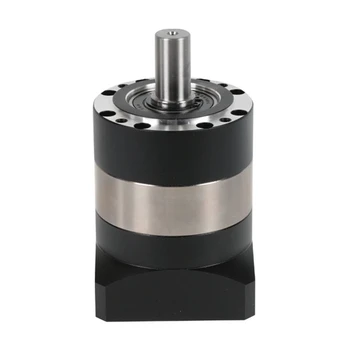 

Round flange planetary gear reducer 12 arcmin ratio 15:1 to 100:1 for 80MM 750W AC servo motor input shaft 19mm