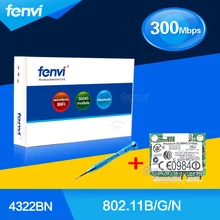 Fenvi tarjeta wlan wireless wifi de banda dual a 300 mbps portátil para dell dw1510 broadcom bcm94322hm8l bcm4322 media mini pci-e tarjeta wlan
