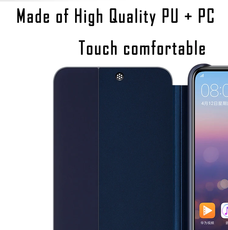 Original Huawei P30 Pro Cover Case Huawei P20 flip Case PU Leather Official case Huawei P20 Pro Smart View touch Flip phone case