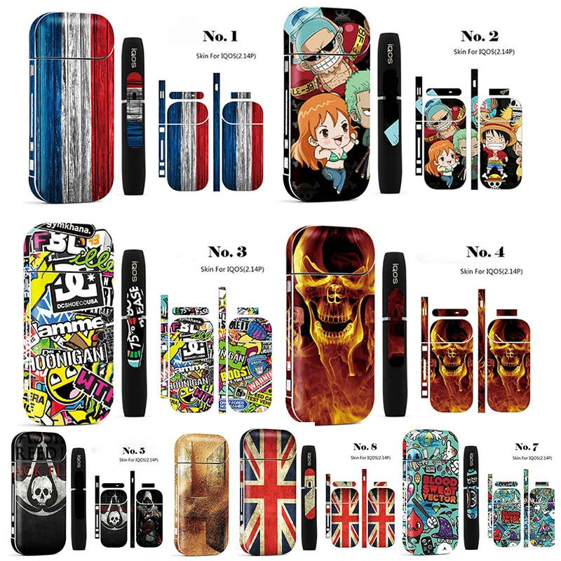 

10pcs Beautiful pattern IQOS Skin Wrapper iqos 2.4 Plus Case Sleeve Antidust Decorative Protective Cover Sticker label 18 styles