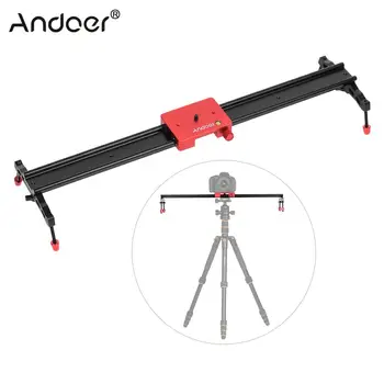 

Andoer 60cm/23.6" Video Camera Track Slider Dolly Rail Aluminum Alloy Stabilizer for Canon Nikon Sony DSLR Camera Max. Load 6kg