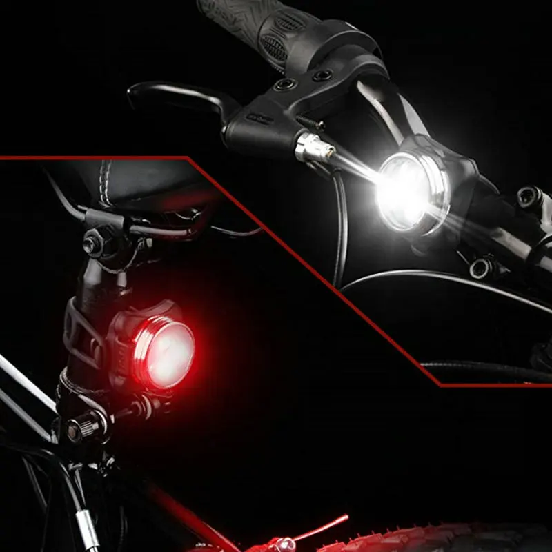 Sale 1Set USB Rechargeable Led Bike Light Super Bright Front Headlight and tail light for Bicycle Safety Warning Lamp Red White Color 5