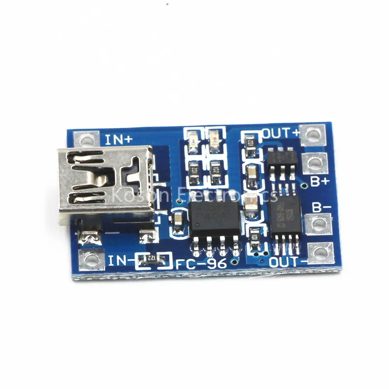 Литий модуль зарядного устройства аккумулятора доска мини 5В USB 1A Li Ion Батарея