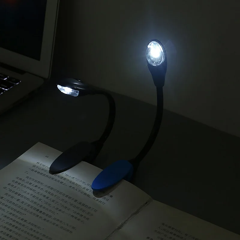 1PC Mini Flexible Clip on Bright Booklight LED Book Lights Portable