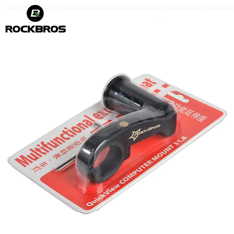 Excellent ROCKBROS Bicycle Handlebar Extended Bracket Bike Parts Cycling Computer Extend Holder Bike Light Plastic Extend Support Stand 2