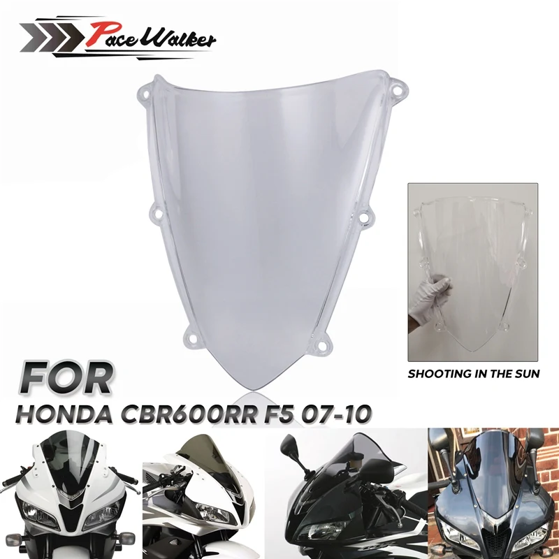 

Transparent Motorcycle windscreen windshield Screen Double Bubble for Honda CBR600RR F5 CBR 600 RR 2007 2008 2009 2010 2011 2012
