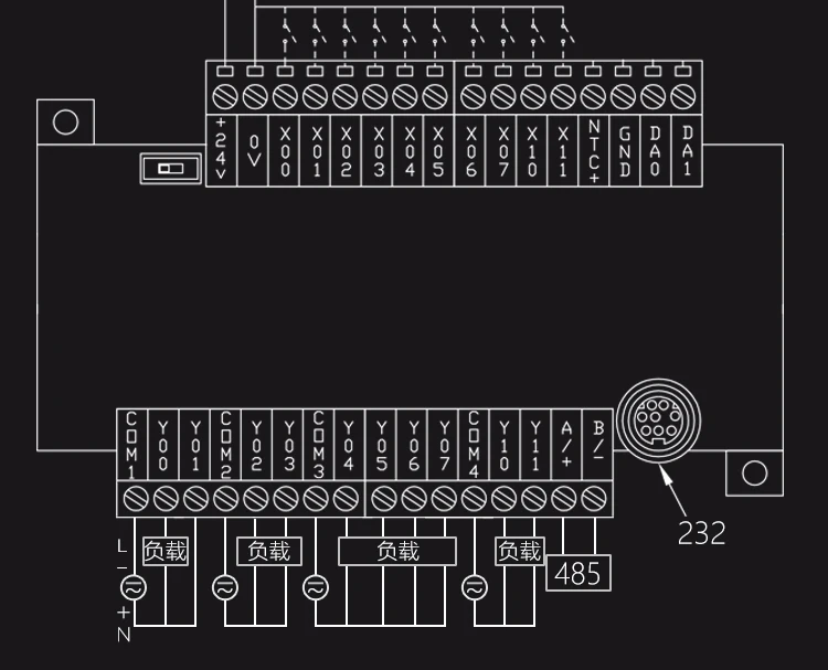 LE2N FX2N 20MR 8AD 2DA RS485 0-10 V 0-20MA NTC 10 вход 10 релейный выход 8 аналоговый вход 2 аналоговый выход plc контроллера