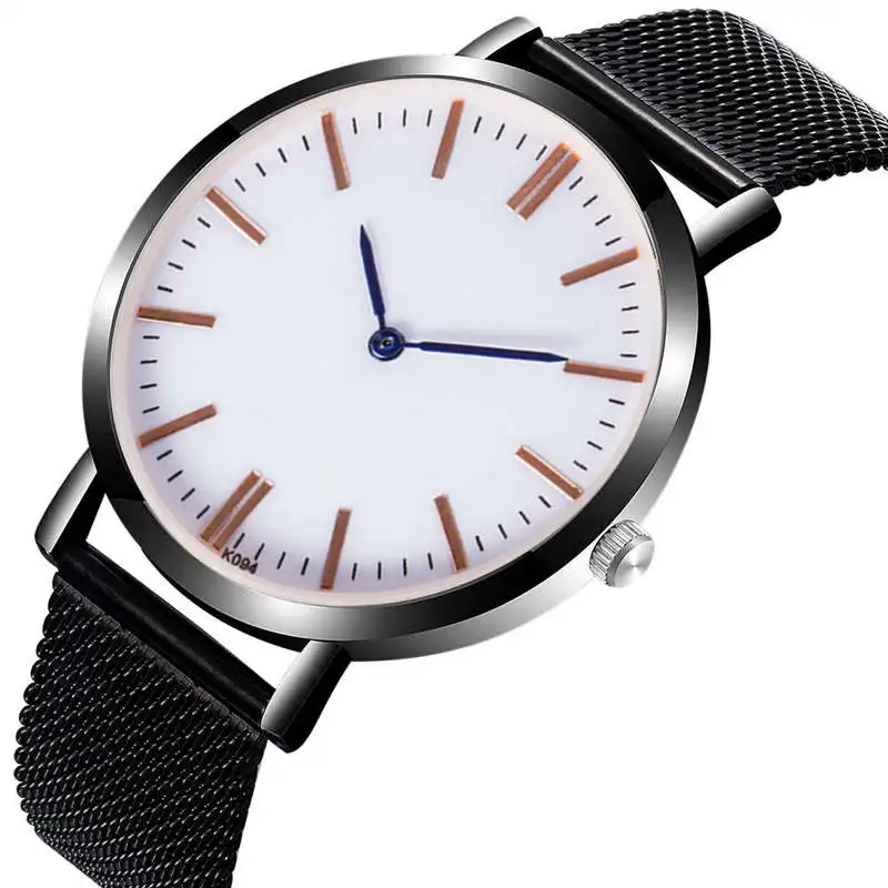 

CTPOR Fashion Male Watch Black Stainless Steel Men Watches Gold Luxury Man Wristwatch Business Waterproof Clock reloj mujer a A