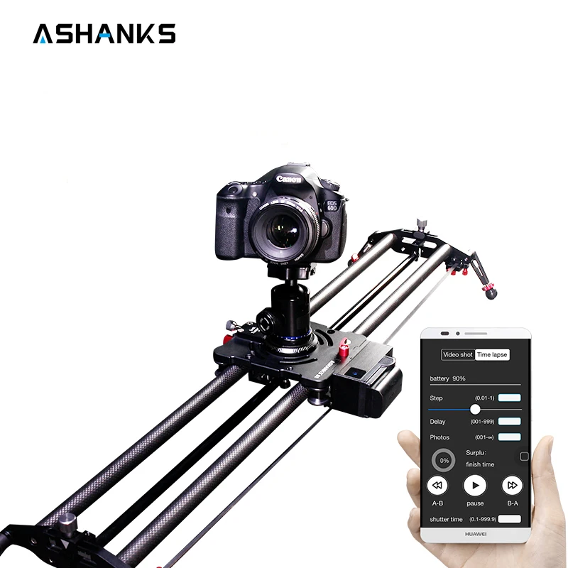 ASHANKS Carbon Camera Slide Follow Focus Pan Моторизованный контроль за электроникой Dolly Slider Track Rail