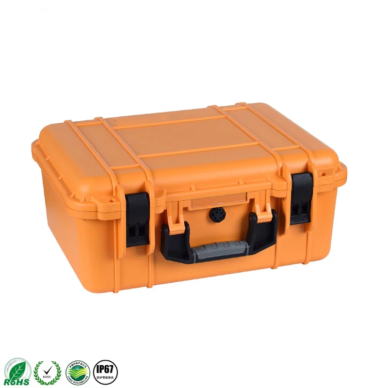 Waterproof Handle Carrying Plastic Hard Tool Case With Foam