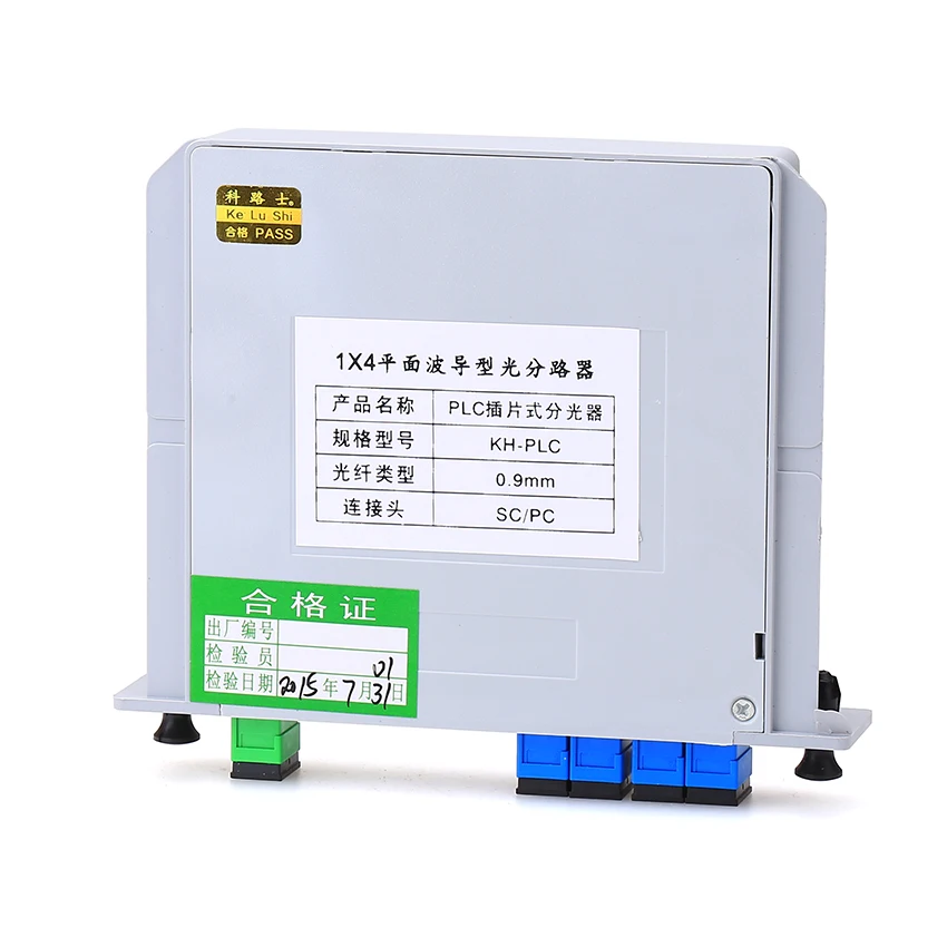 KELUSHI SC/UPC 1x4 Модуль PLC волоконно оптический сплиттер коробка SC соединитель