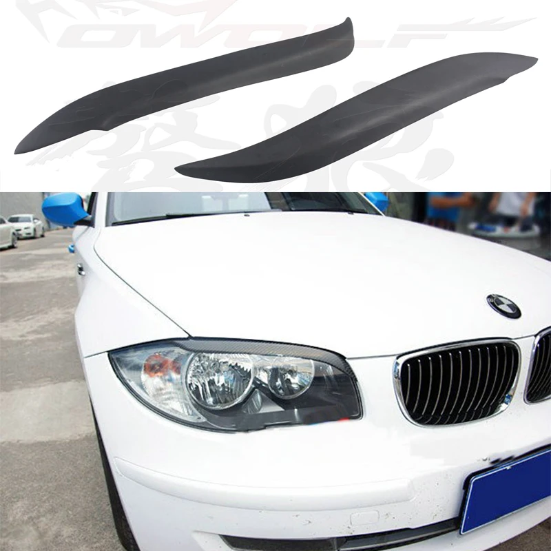 

E87 E82 FRP Car Front Headlight Eyelid Cover Trim Sticker for BMW E82 E87 Eyebrows 2004-2011
