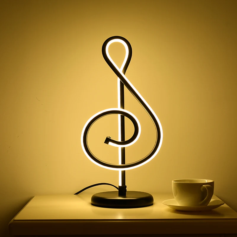 

IISINUO Modern LED Desk Musical Table Lamp button switch Rose gold and white color Bedside Bedroom Table Lamp Home Decroation