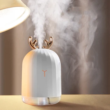 

Cute White Deer Pink Rabbit Humidifier Household Mini USB Diffuser Car Desktop Air Humidifier Water Sprayer