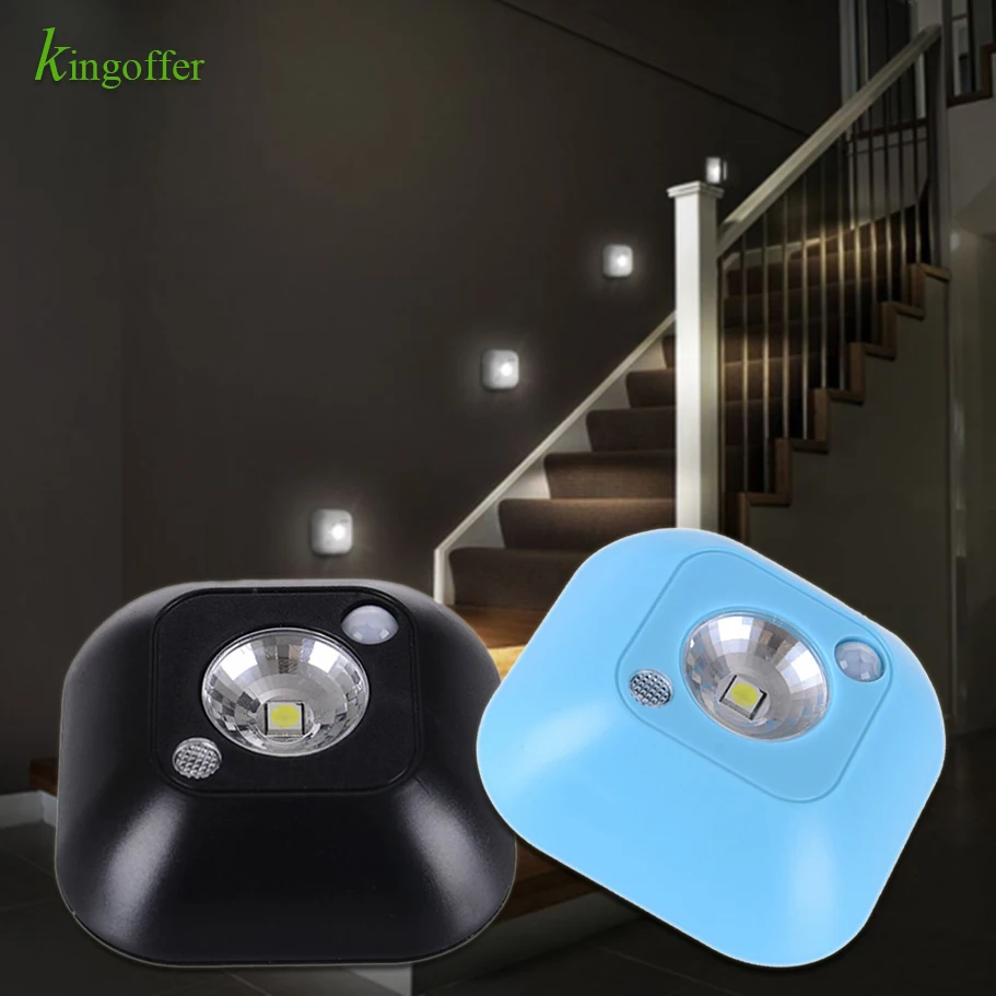 KINGOFFER LED Sensor Night Light Dual Induction PIR Infrared Motion