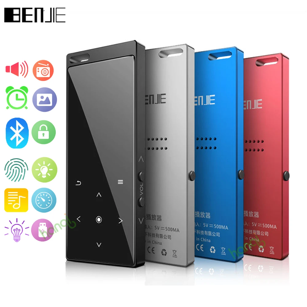 Benjie M3 Bluetooth MP3 плеер портативный аудио 8 Гб со встроенным динамиком музыкальный плеер рекордер fm-радио Поддержка TF карты
