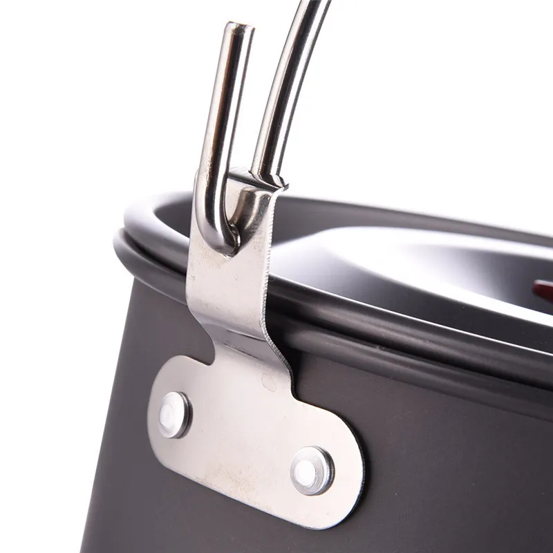 5l ollas Sartenes acampar al aire libre Utensilios de cocina colgante picnic pot pan aleación de aluminio estufa de camping herramienta