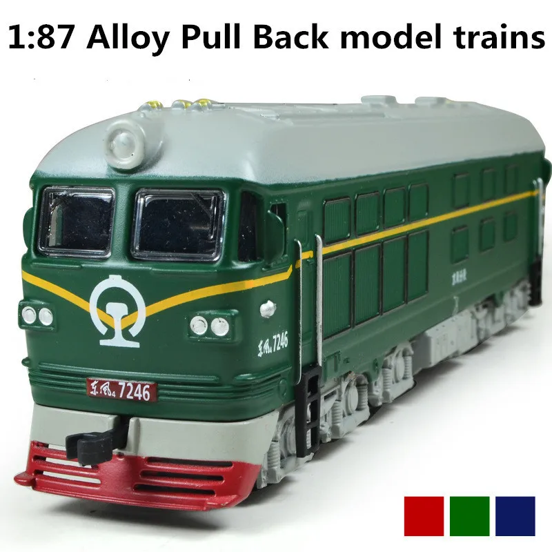 

Hot Alloy model trains, 1: 87 alloy pull back train, engine train, classic children's toys, Diecasts & Toy Vehicles