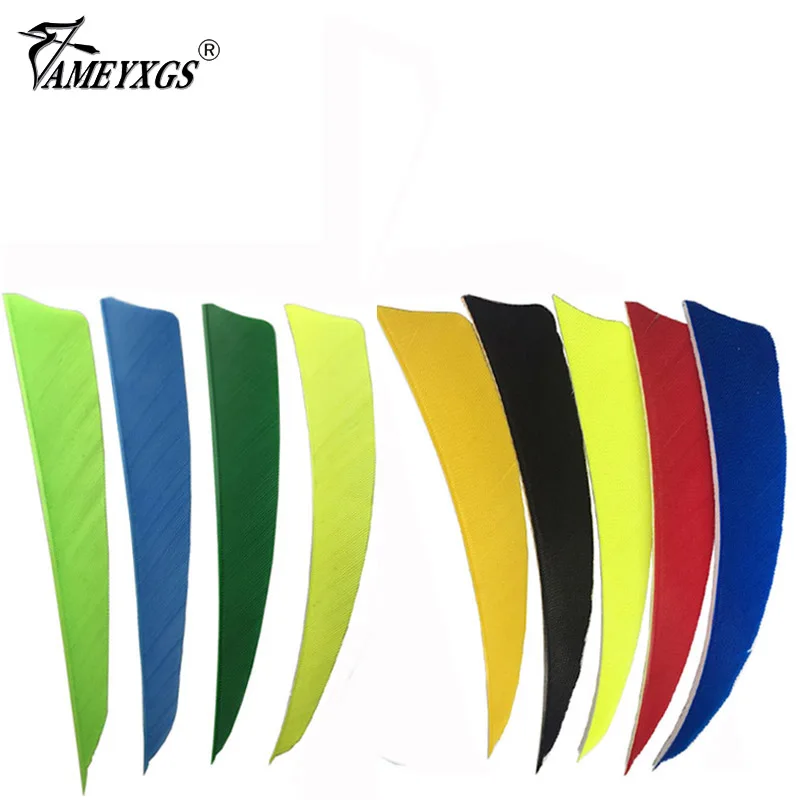 

100pcs 4 inch Shield Arrow Feather Natural Turkey Feather Archery Bow and Arrow Accessories Handcraft Fletching Crossbow Hunting