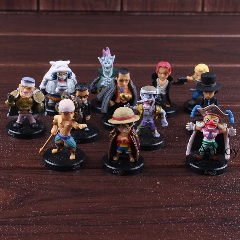 

One Piece Action Figure Luffy Shanks Lucci Crocodile Moria Buggy Enel Sabo PVC Onepiece Figure Collectible Model Toy 12pcs/set