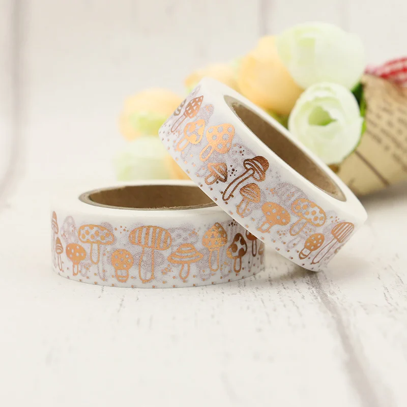 

1PCS mushrooms washi tape DIY decoration scrapbooking planner masking tape adhesive tape kawaii stationery