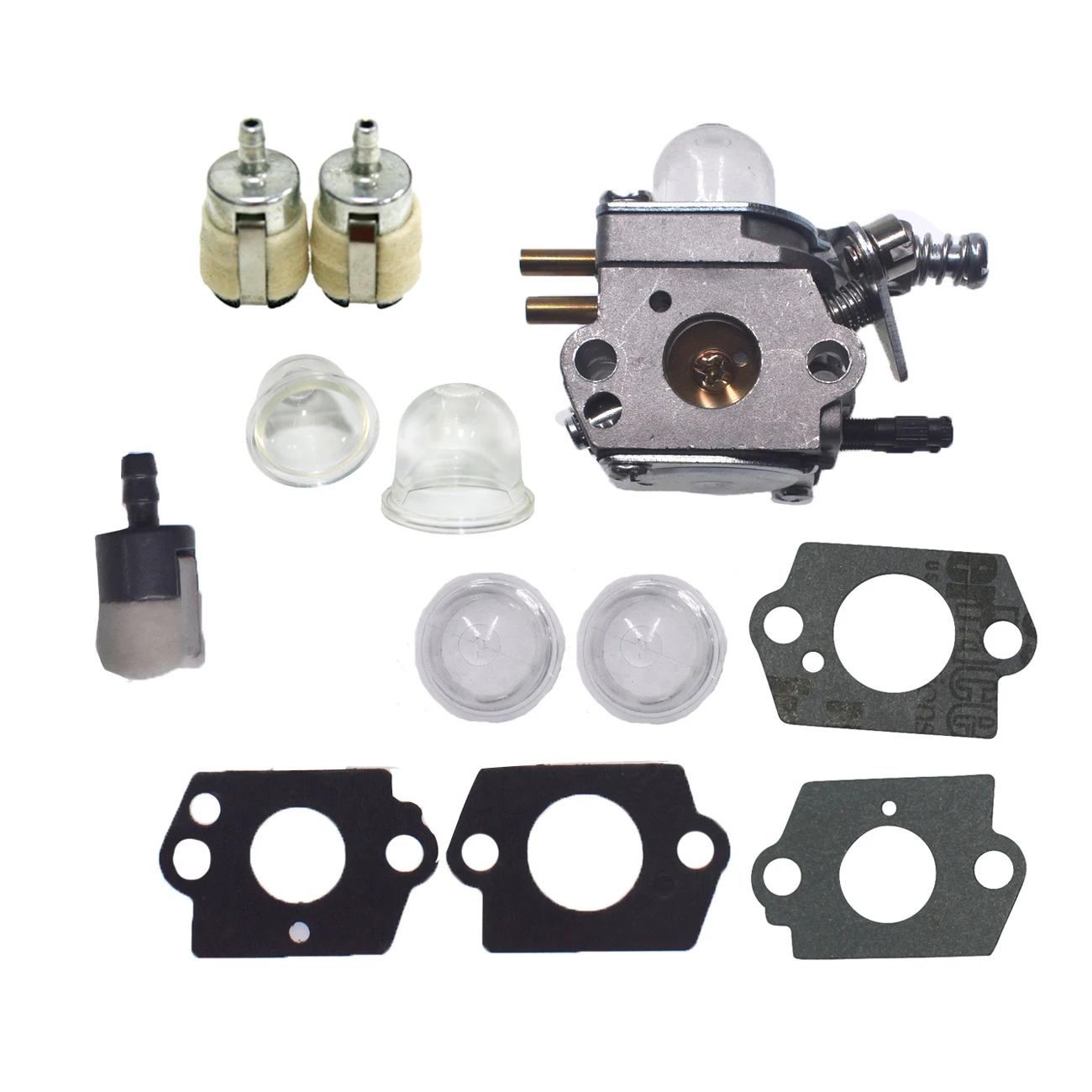 Carburetor Spark Plug Gasket fuel filter Fits Husqvarna 122HD45 122HD60