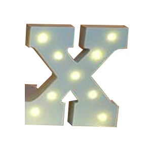 

White Wooden Letter Decorative Light Wedding Party Showcase LED Spelling LightX15*13*3CM