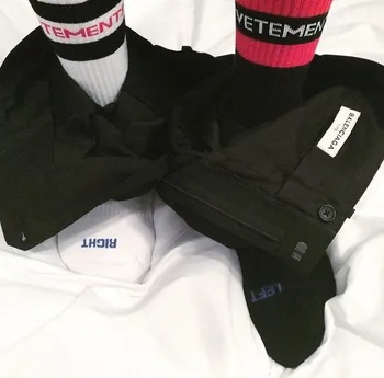 35-42 Crew Socks Vetements VT France Demna Gvasalia SEXUAL FANTASIES Collection Margiela Funk Choker Justin Bieber Paris Stripe