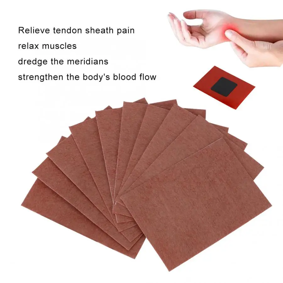 Pain Patch 10Pcs Tendon Sheath Patch Sticker Wrist Thumb Pain Relief Health Care Tendon Spur Plaster