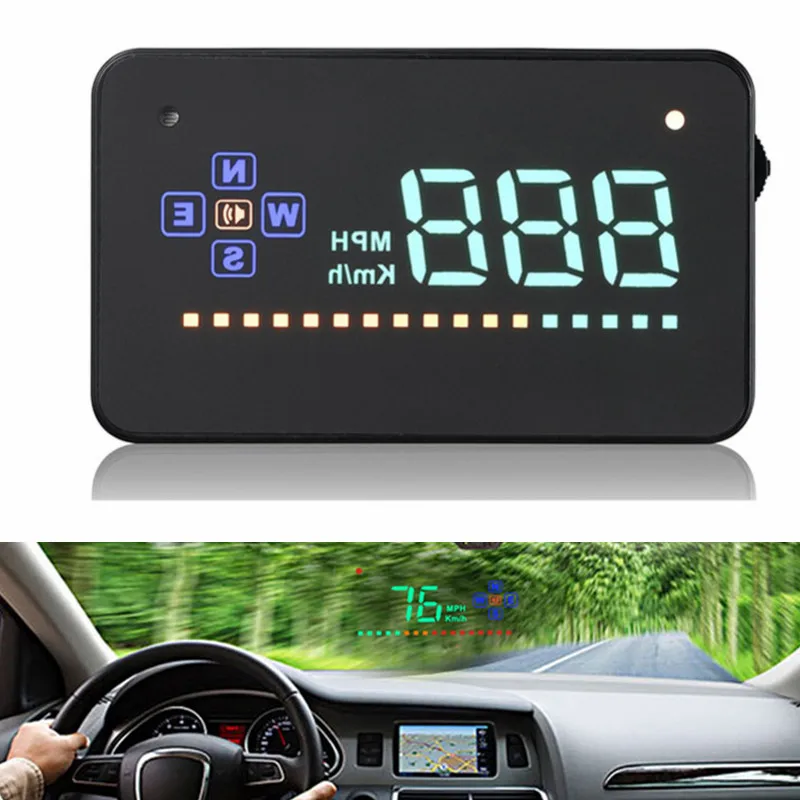 Portable Digital GPS Speedometer Head Up Display Auto HUD Windshield
