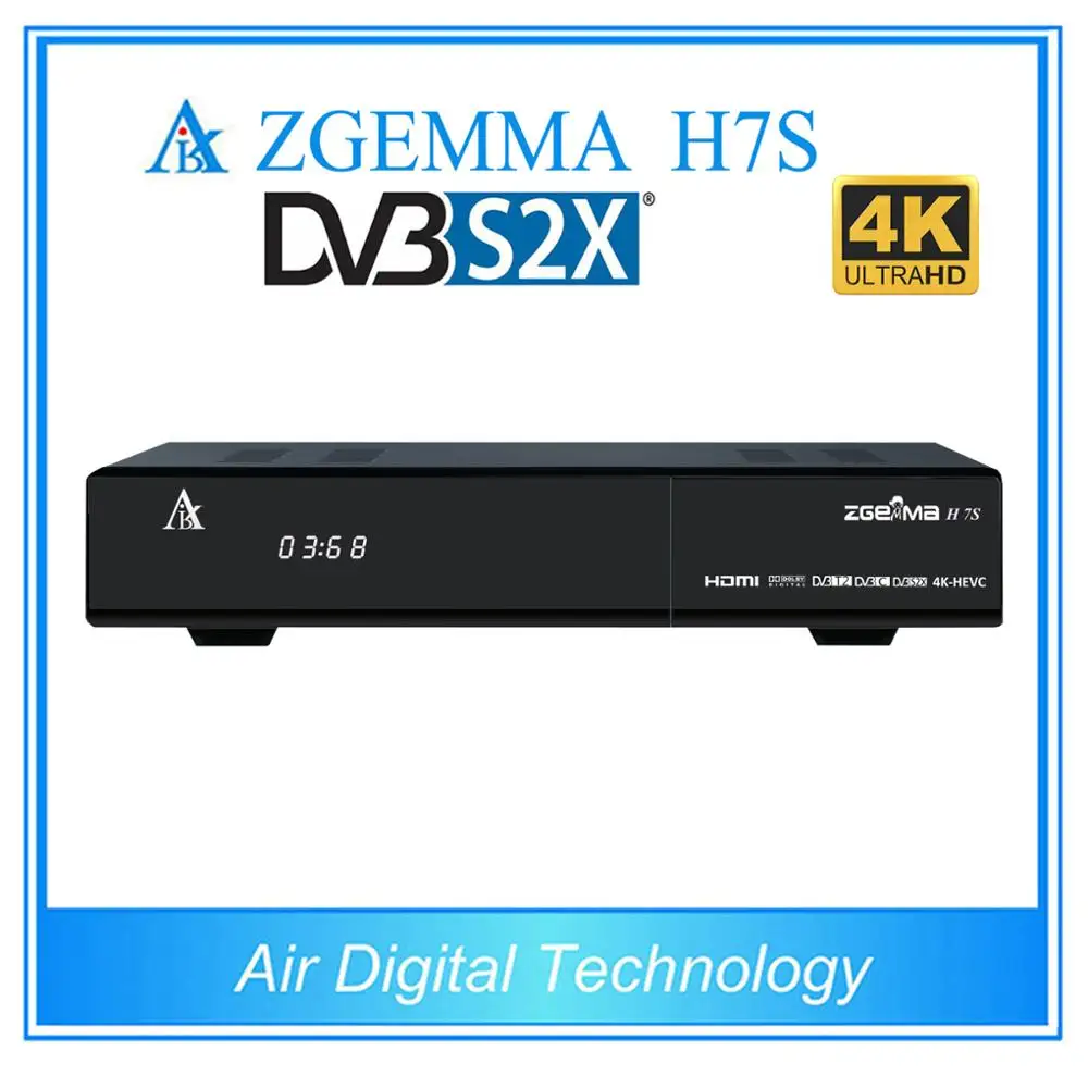 2 шт./лот 4K UHD Zgemma H7S 2xDVB S2X + DVB T2/C HEVC H.265 спутниковый ресивер Linux Enigma IPTV BOX| |