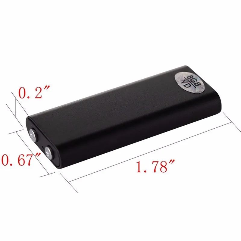 Цифровой диктофон Регистраторы 8 ГБ USB флешка Многофункциональный Перезаряжаемые мини аудио Запись устройства с MP3 диктофон игрока