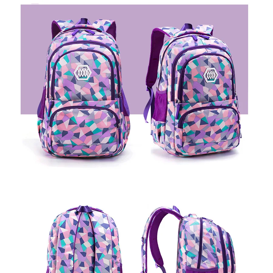 Детские сумки для начальной школы для подростков мальчиков г. большой емкости плед Печать школьный рюкзак Водонепроницаемый Дети Книга сумка