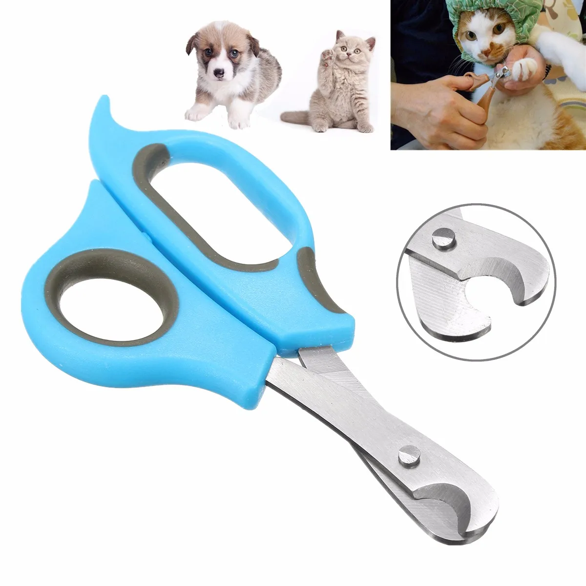 Small Dog Scissors Animal Pet Dog Cat Toe Claw Nail Clipper Scissor Trimmer Cutter Grooming Tool