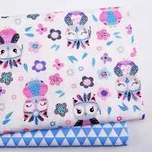 Хлопок саржевая ткань с принтом саржевая стеганая ткань DIY швейная ткань детская и детская дышащая хлопковая ткань