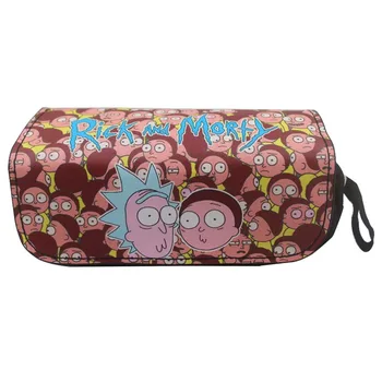

IVYYE Rick Scientist Morty Anime Cosmetics Bags PU Zipper School Pencil Case Storage Pen Bag Large-capacity Pouch Stationery New