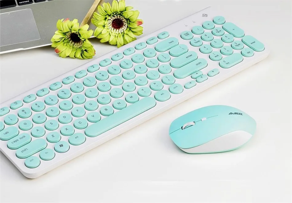 Ajazz 325i 96 key keyboard gaming 2.4G wireless pc gamer wireless mouse kit keycap gaming pc gamer combo (2)