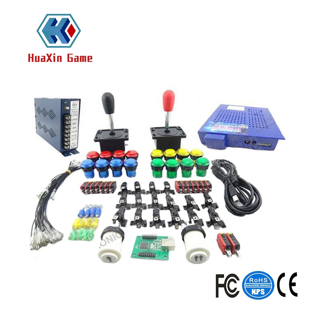 Аркадный Набор DIY аксессуары 412 в 1 доска для игры JAMMA 16A источник питания 16 X Кнопка