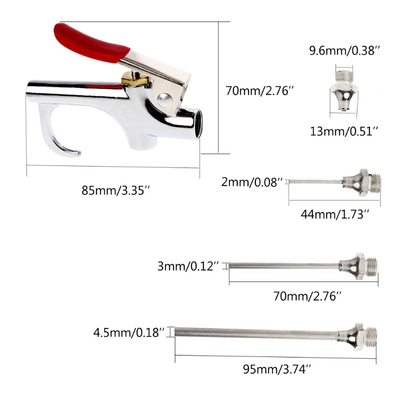 5 шт. воздушный пылеудаляющий сжатый пистолет для выдува пыли сопло воздуходувки набор инструментов для очистки