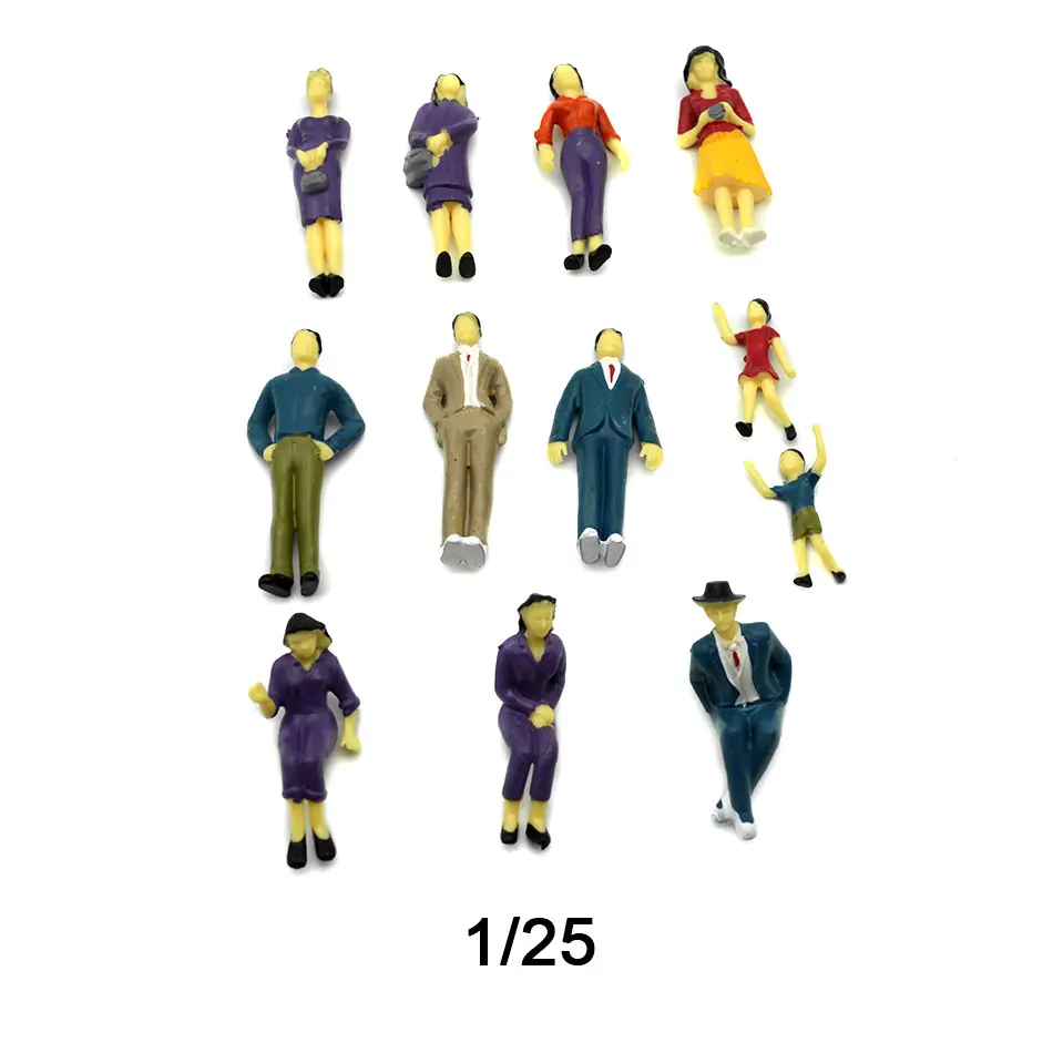 Масштаб персонажа модель люди поезд 1:25 миниатюрные пластиковые Весы Модель человеческие фигурки игрушки коллекция подарок