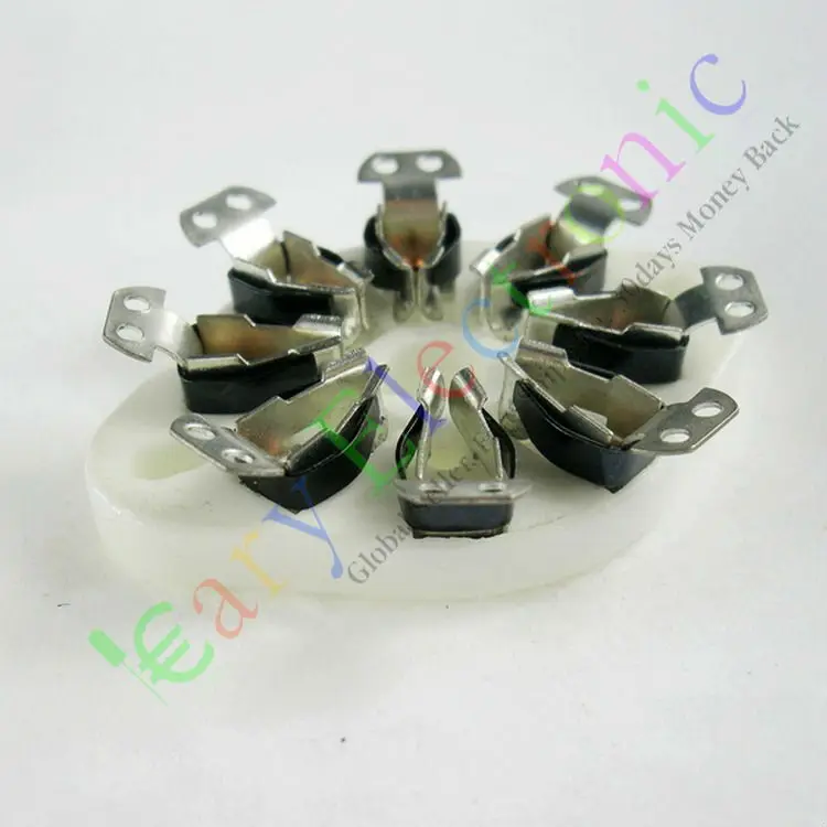 Wholesale and retail 8pc 8pin Ceramic vacuum tube sockets valve base Fr KT88 EL34 6550 6SN7 audio amp free shipping |