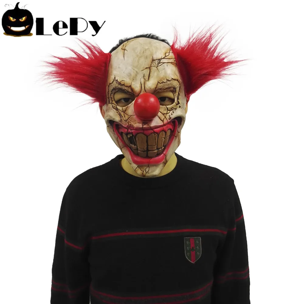 Lepy Scary Clown Mask Evil Creepy Horror Cosplay Masquerade