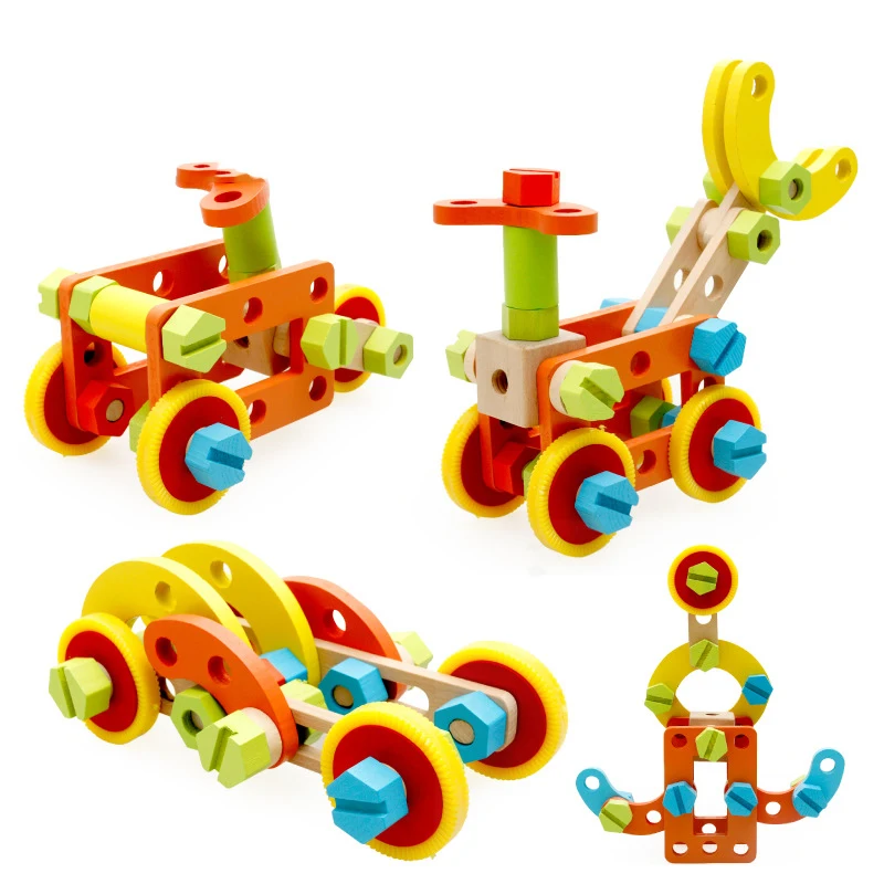 3D Wood Puzzles Children Vehicle Wooden Toys Learning Education Environmental Assemble Toy Educational Games | Игрушки и хобби