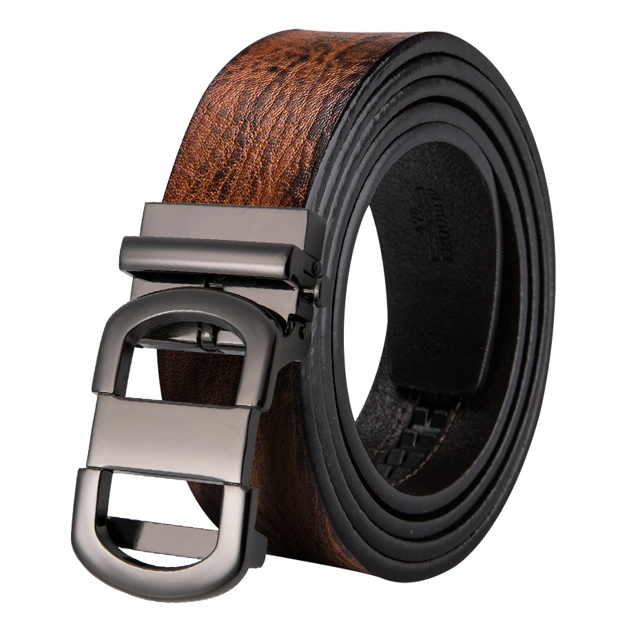 Genuine Leather Belt Alloy Automatic Buckle Luxury Belt Barry.Wang ...