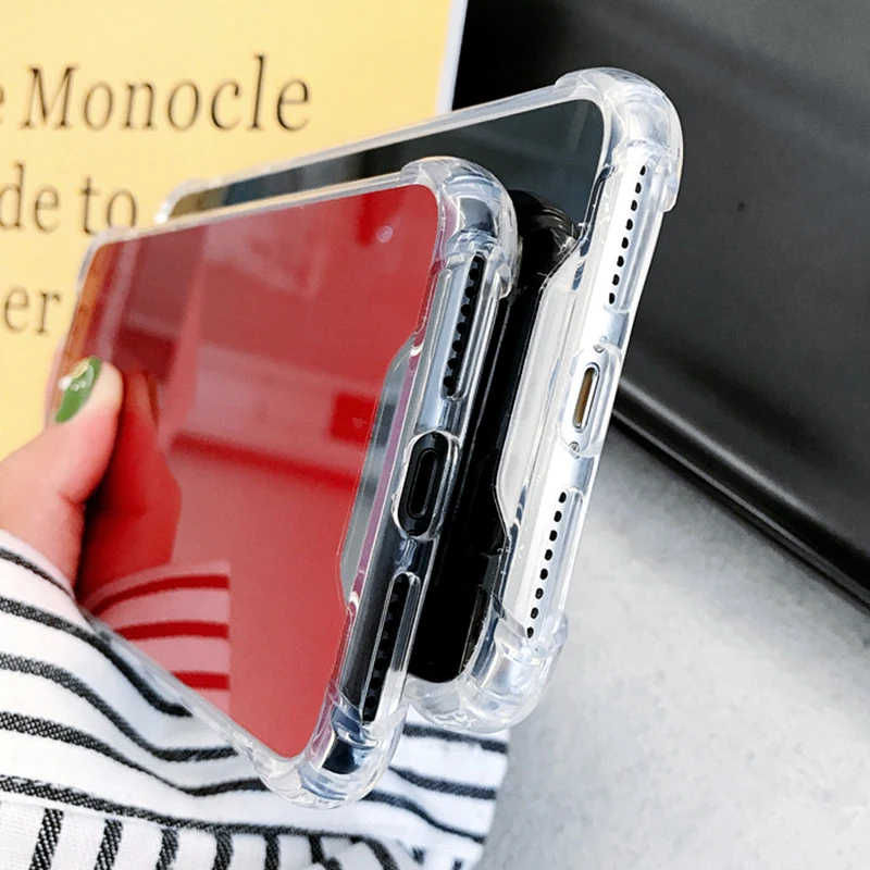 Mirror Phone Cases for iPhone 7 8 Plus TPU Back Protect Case for iPhone X 6 6 S 8 Plus Cover Reflect Girly Cute Case Capa Coque (17)